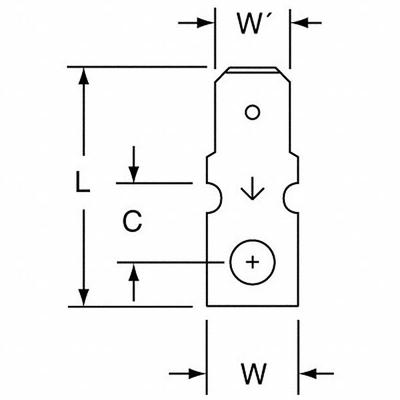 3M Wire Disconnect: Male Tab, Bare, 250 kcmil – 250 kcmil Wire Size - Quick Disconnect Adapters