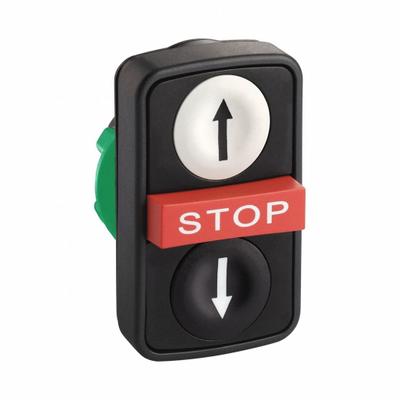 SCHNEIDER ELECTRIC Multihead Operator: Non-Illuminated, 3 Button, Flush Profile - Multihead Push-Button Operators