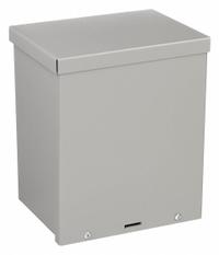 WIEGMANN Enclosure: Steel, 8 in x 6 in x 4 in, 3R, Solid Cover, Screw On, Included, Painted (MPN RSC060804). Key specifications — Brand: WIEGMANN; Closure Method: Padlock Hasp; Knockouts: Included.
