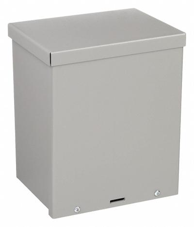 WIEGMANN Enclosure: Steel, 8 in x 6 in x 4 in, 3R, Solid Cover, Screw On, Included - Steel Enclosures with Screw-On Covers