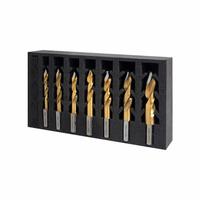 HOLEMAKER TECHNOLOGY Drill Bit Set: 7 Pc, 6.8 mm to 14 mm, 135° TurboTip Point, TiN-Coated HSS (MPN 209015-SET3). Key specifications — attr1239143: Impact Rated; attr1239108: HOLEMAKER TECHNOLOGY; attr1239148: 6.8 mm to 14 mm.