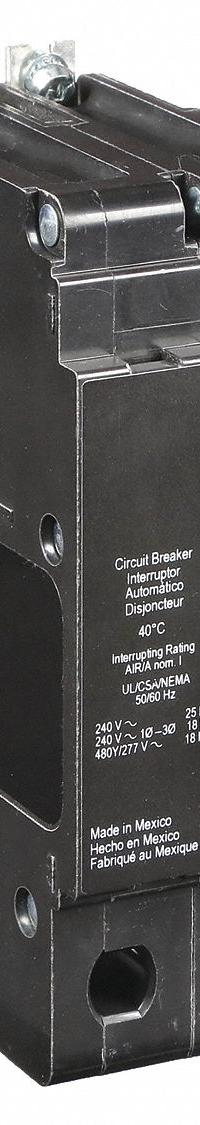 SQUARE D Miniature Circuit Breaker: 30 A, 277/480V AC, Single Phase, 18kA at 277/480V AC, 2 Poles (MPN EDB24030). Key specifications — Phase: Single; Amps: 30 A; AC Voltage Rating: 277/480V AC; Max. AIR Rating: 18kA at 277/480V AC; For Use With: Square D NF Panelboards; Brand: SQUARE D.