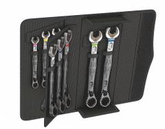 WERA Combination Wrench Set: Alloy Steel, Nickel Chrome, 11 Tools, 8 mm to 19 mm Range of Head Sizes (MPN 05020091001). Key specifications — attr309581: Nickel Chrome; attr309580: Alloy Steel; attr309571: Yes; attr309583: No; attr309587: Yes; attr324931: WERA; attr309569: 8 mm to 19 mm; attr309572: Pouch.