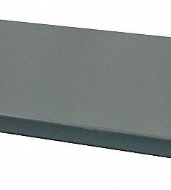 DURHAM MFG Shelf: 48 in Overall Wd, 18 in Overall Dp, Solid Shelf, 14 ga, Gray (MPN HDS-1848-95). Key specifications — attr37155: Gray; attr37156: Powder Coated; attr37160: Steel; attr33654: DURHAM MFG.