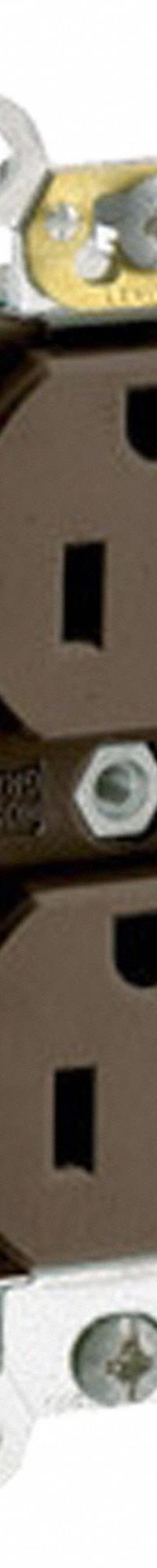 LEVITON Plugs and Receptacles: Duplex, 5-15, Brown, 125V AC, 15 A, 2 Pole / 3 Wire (MPN CR015)