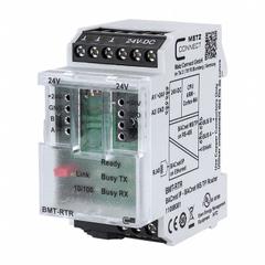 METZ CONNECT BACnet Router: 24V DC, 11088001, 2 3/4 in x 1 3/8 in. Key specifications — Product Type: BACnet Router; Manufacturer Part Number: 11088001; Brand: METZ CONNECT; IP Rating: IP20; IP40; Application: Bidirectional Data Exchange for BACnet/IP and BACnet MS/TP; Power Required: 24V DC.