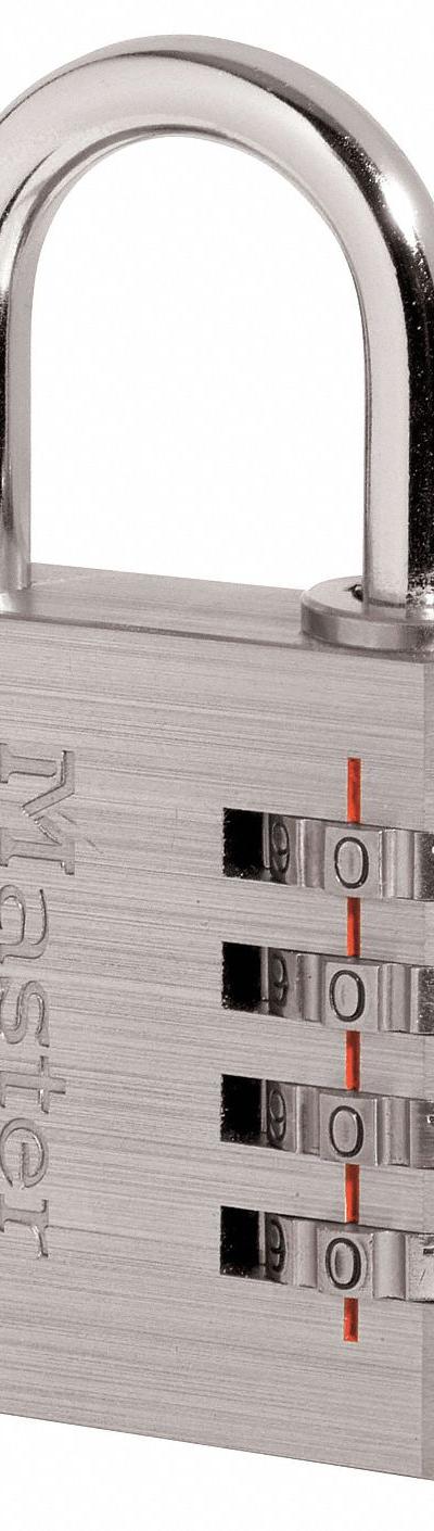 MASTER LOCK Combination Padlock: Scrolling Combo - TSA Approved Luggage Combination Padlocks