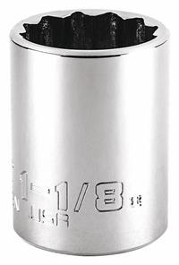 PROTO Socket: SAE, 1/2 in Drive Size, 1 1/16 in Socket Size, 12-Point, Std, Chrome, Socket (MPN J5434N). Key specifications — attr1204417: PROTO; attr1204392: Chrome.
