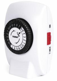 TORK Plug-In Timer: Mechanical, Indoor, Not Astronomic, 24 hr Setting, 5-15R, 125V AC (MPN 402B). Key specifications — Brand: TORK; NEMA Receptacle Configuration: 5-15R.