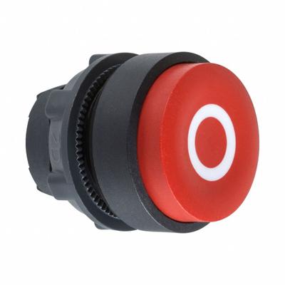 SCHNEIDER Extended Push Button: Red, 22 mm Mounting Size, Non-Metallic - Extended-Length Push-Button Operators
