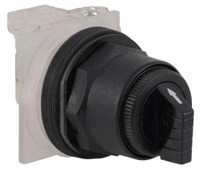 SCHNEIDER Selector Switch: 30 mm Panel Mounting Size, 3 Positions, Short Lever, SPDT - Selector Switches