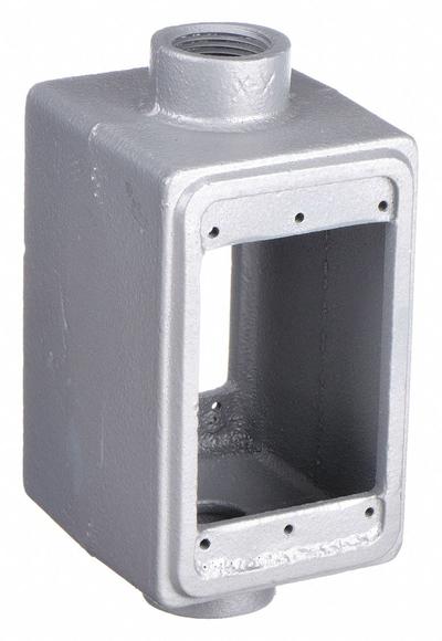APPLETON ELECTRIC Electrical Box: Iron, Rectangular, 1 Gangs, 3/4 in Hub Size - Iron Weatherproof Electrical Boxes
