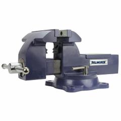 PALMGREN Combination Vise: Heavy Duty, Enclosed, 8 in Jaw Face Wd, 8 1/4 in Max Jaw Opening, Knurled (MPN 9629748). Key specifications — attr663938: PALMGREN; attr669110: Copper; attr669112: Bolt Down Swivel Base.