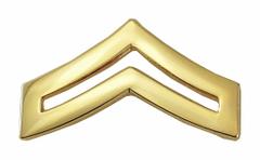 HEROS PRIDE Metal Rank Insignia: CPL. Chevron, 1 in, Gold, Metal, Clutch Pin, Rank Insignia, 1 PR (MPN 4420RG). Key specifications — attr1074238: Clutch Pin; attr188498: 1 in; attr188499: Gold; attr188500: Metal; attr188503: CPL. Chevron; attr193746: HEROS PRIDE.