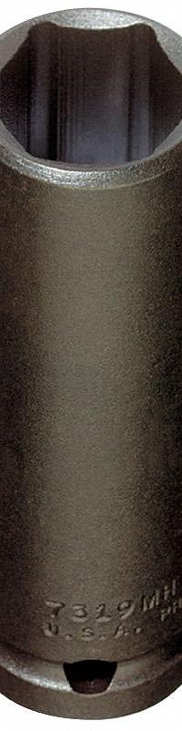 PROTO Impact Socket: 1/2 in Drive Size, SAE, 1 in Socket Size, 6-Point, Deep, 3 1/2 in Overall Lg (MPN J7332HT). Key specifications — attr1215501: PROTO; attr1215515: Black Oxide; attr1215518: 1 in.