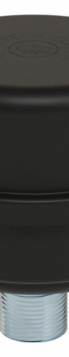 SOLBERG Filter Silencer: 3/4 in Inlet Size, 25 scfm, 4.5 in Overall Ht, 4.13 in Outside Dia (MPN FS-11-075). Key specifications — attr60071: FS-11-075; attr60074: SOLBERG.