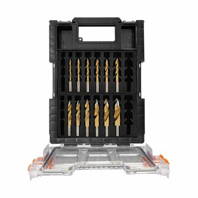 HOLEMAKER TECHNOLOGY Drill Bit Set: 12 Pc, 3/16" to 1/2", 135° TurboTip Point - VersaDrive TurboTip Impact Drill Bit Sets
