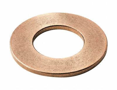 OILITE Thrust Washer: 1/2 in Bore, Bronze, SAE 841, 7/8 in OD, 0.187 in Thick - General Purpose Lubricated Metallic Thrust Washers
