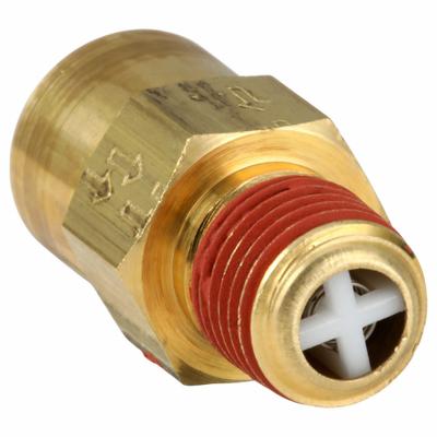 CONTROL DEVICES Check Valve: In Line, Brass, 1/4 in FPT, 1/4 in (M)NPT - Pneumatics