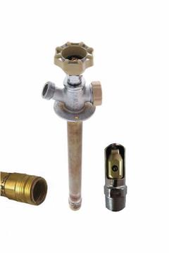 QUARTER BALL Ball Valve Sillcock: Quarter-Turn, Brass, Nickel, Plastic, 3/4 in Inlet Connection Size (MPN QB-114MF). Key specifications — Brand: QUARTER BALL; Design: No Kink; Body Material: Brass; Handle Material: Plastic; Color/Finish: Nickel; Handle Type: Quarter-Turn; Inlet Connection Type: NPT; Product Type: Sillcock.