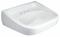 ZURN Bathroom Sink: Z5340, White, Vitreous China, 20 in Overall Lg, 18 in Overall Wd, 2 Faucet Holes (MPN Z5344). Key specifications — Series: Z5340; Includes: Hanger Plate; Color: White; Brand: ZURN; Sink Type: Bathroom; Material: Vitreous China; Sink Material: Ceramic.