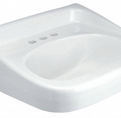 ZURN Bathroom Sink: Z5340 - One-Station Wall-Mounted Bathroom Sinks without Faucets