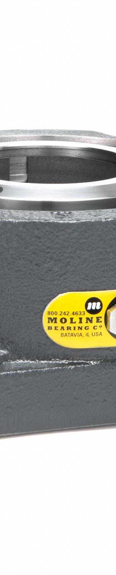 MOLINE BEARING 4 Bolt Flange Bearing: Spherical Roller, 2 3/4 in Bore, Cast Iron - Flange-Mount Spherical Roller Bearings