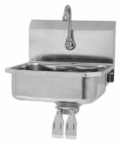 SANI-LAV Hands-Free Sink: 1 Stations, 5 in Bowl Dp, 14 in Bowl Lg, 11 in Bowl Wd, Faucet Included (MPN 605D-0.5). Key specifications — Includes Side Splash: Side Splash Not Included; Series: Stainless Steel Hand Wash Sink; Brand: SANI-LAV.