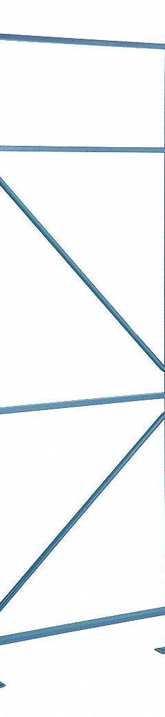 STEEL KING Upright Frame: Teardrop, 20 ft Overall Ht, 42 in x 3 in, Blue, Steel, 16 ga Upright Gauge (MPN RTFBP042240F01PB). Key specifications — Color: Blue; Brand: STEEL KING.