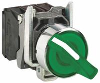 SCHNEIDER Selector Switch: 22 mm Panel Mounting Size, 2 Positions, Short Lever, 1NO/1NC, Metallic (MPN XB4BK123B5). Key specifications — AC Contact Rating: 1.2 A @ 600 V; Action: Maintained/Maintained; Cam: No Cam Included; DC Contact Rating: 0.1 A @ 600 V; Hazardous Location Specification: Not Rated; Operator Head Material: Plastic; Operator Head Type: Short-Handled Knob; Operator Illumination: Illuminated.