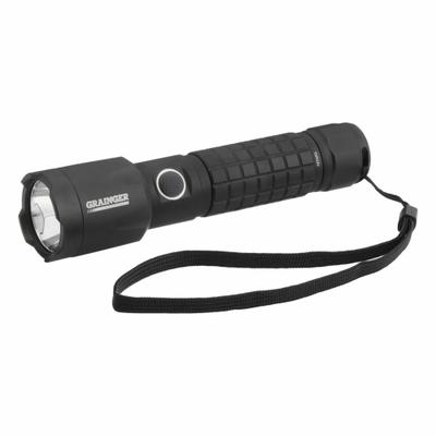GRAINGER Rechargeable Tactical Flashlight: Rechargeable, 1,000 lm - Rechargeable Flashlights