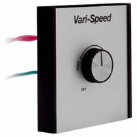 Speed Control: Dial, SPST, 1 Switches or Dials, 115V AC, Aluminum Plate, Silver Plate, 10 A (MPN 56343). Key specifications — Brand: FANTECH; Reversible: Not Reversible; Input Voltage: 115V AC; Compatible with Series: FKD14XL; Plate Material: Aluminum.