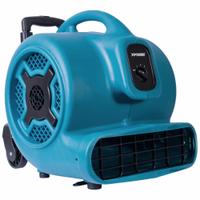Centrifugal Blower: 3,200 cfm, 3/4 hp, Fixed Frame, 115V AC, 3 Speeds, Blue, Variable, Polypropylene (MPN P-800H-Blue). Key specifications — Product Type: Centrifugal Blower; GFCI Protected: No; Number of Speeds: 3; Housing Material: Polypropylene; Brand: XPOWER; Nominal Voltage: 115V AC.