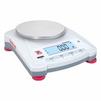 OHAUS Industrial Balance: AC Adapter, 5 3/4 in x 5 3/4 in, Not IP Rated, Not NTEP Rated, Integrated (MPN NV422 AM). Key specifications — Connection Ports: Ethernet; Readability: 0.01 g; Power Source: Electric; Weighing Units: oz; Brand: OHAUS; Washdown: No.