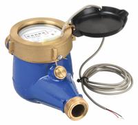 PULSAFEEDER Mechanical Flowmeter: Water Meter, Water, Brass, 3/4 in NPT, 3/4 in Connection Size, NPT (MPN MTR203). Key specifications — Brand: PULSAFEEDER; Display Type: Analog; Seal Material: Natural Rubber; Unit Of Measure: Gallons; Accuracy: +/-1.5%; Max. Voltage: 24V DC; Mounting Orientation: Universal.