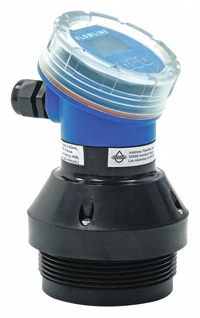 FLOWLINE Reflective Ultrasonic Level Sensor: 3 in NPT - Reflective Ultrasonic Liquid Level Sensor Transmitters