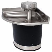 ACORN Wash Fountain: Black/Silver, Stainless Steel, Corner, 37 in Overall Wd, P-Trap Drain, 3562 (MPN 3563-2-SO-DV-VPB-MXTP). Key specifications — Bowl Shape: Corner; Drain Type: P-Trap; Color: Black/Silver; Brand: ACORN; Series: 3562; Sink Material: Stainless Steel; ADA Compliant: Not ADA Compliant.