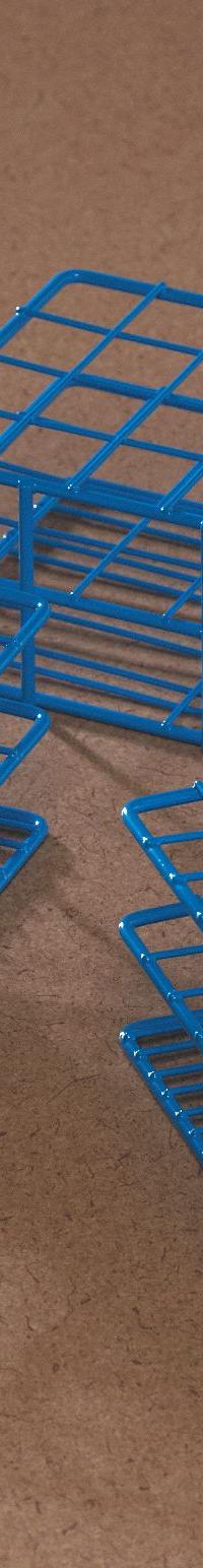 Tube Rack: 4 1/4 in Overall Wd, 3 1/4 in Overall Ht, 5 in Overall Lg, Steel, Blue, (20) Places (MPN F18788-2001). Key specifications — Material: Steel; Mounting Location: Benchtop; Color: Blue; Product Type: Test Tube Rack; Total Holding Capacity: (20) Places; Brand: SP SCIENCEWARE.