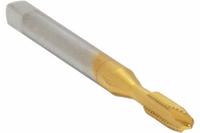 CLEVELAND Spiral Point Tap: #5-40 UNC, H2 / 2B, 2 Flute, Plug Chamfer, TiN Coated High Speed Steel (MPN C55298)