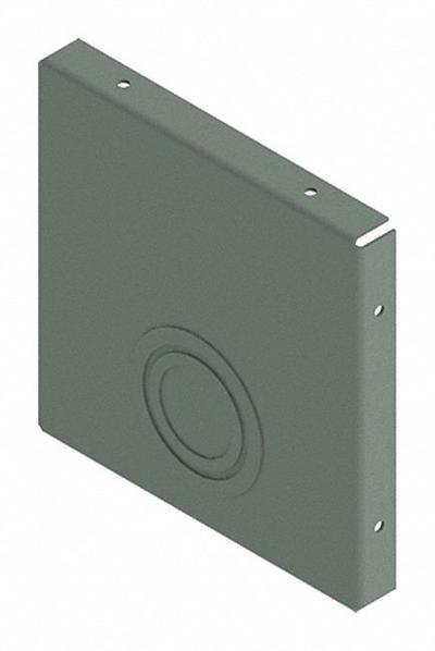 HOFFMAN Wireway Closure Plate: 8 in Wd, 8 in Ht, 14 ga Gauge, 1, With Knockouts - End Caps for Indoor Wireways