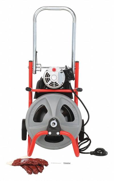 RIDGID Drain Cleaning Machine: Corded, K-400, For 1 1/2 in to 4 in Pipe, 3/8 in Cable Dia. - Corded Drum Machines