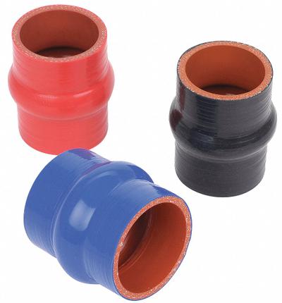 FLEXTECH Hump Hose: 3 1/2 in Hose Inside Dia., 3 in Hose Lg, Blue, Silicone - Silicone SAE J20 Hump Hose Couplers for Heater Hoses