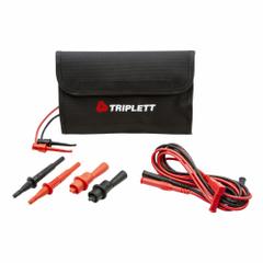 TRIPLETT Test Lead Kit: CAT III 1000V, Std Probe, 1,000 V Max Volt, 10 A Max Current, 3 1/2 ft Lg (MPN TLK008). Key specifications — Brand: TRIPLETT.