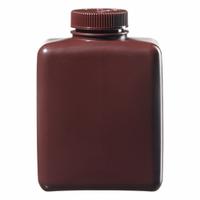 NALGENE Laboratory Bottle: 1 L, 32 fl oz, HDPE, Amber, 53 mm Screw Closure Size, Rectangular, Opaque (MPN 2009-0032). Key specifications — Body Color: Amber; Brand: NALGENE; Closure Included: Yes; Graduated: No; Closure Attached: Attached.