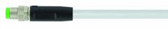Cordset: M8 Male Straight X Bare Wire, 4 Pins, Gray, PVC, 3 m Cable Lg, 24 AWG Wire Size (MPN 7000-08011-2110300). Key specifications — Cable Jacket Color: Gray; End 1 Mounting Orientation: Straight; End 1 Gender: Male; End 1 Connection Type: M8; Cable Jacket Material: PVC; Brand: MURRELEKTRONIK; IP Rating: IP65; End 2 Connection Type: Bare Wire.