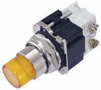 EATON Illuminated Push Button: Illuminated, Extended Profile, Metallic, 30 mm, 1NO/1NC (MPN 10250T76Y). Key specifications — Brand: EATON; Action: Momentary; Series: 10250T; Push Button Material Type: Metallic.