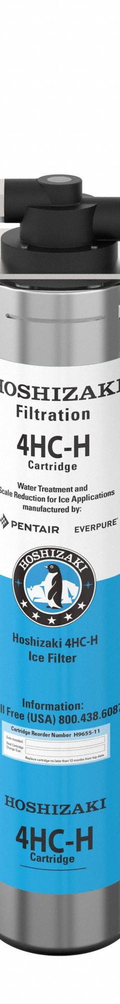 HOSHIZAKI Water Filtration System: 1 micron, 2 gpm, 21 in Overall Ht (MPN H9320-51). Key specifications — Brand: HOSHIZAKI; Reduces: Chlorine Odor.