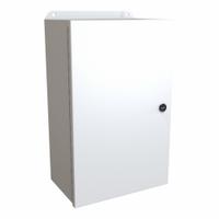 HAMMOND Electrical Enclosure: Steel, 16 in x 10 in x 6 in, NEMA 12/13/3R/4, w/Panel, Solid Cover (MPN EJ16106LG). Key specifications — Closure Method: Latches; Brand: HAMMOND; Knockouts: Not Included.