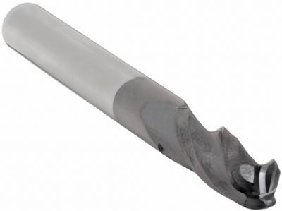 APPROVED VENDOR Ball End Mill: Carbide, AlTiN Coated, 3 Flute, 9/32" Mill Dia, 3/4" LOC - General Purpose Carbide Ball End Mills