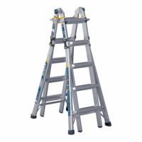 WERNER Combination Ladder: 5 Configurations, Aluminum, 375 lb Load Capacity, 40 lb Wt, 21 ft, 3.8 ft (MPN MT-22IAA). Key specifications — Brand: WERNER.